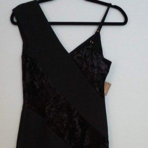 Rachel Roy Dress Womens Size 4 Asymmetrical Shoulder Panel One Shoulder Black